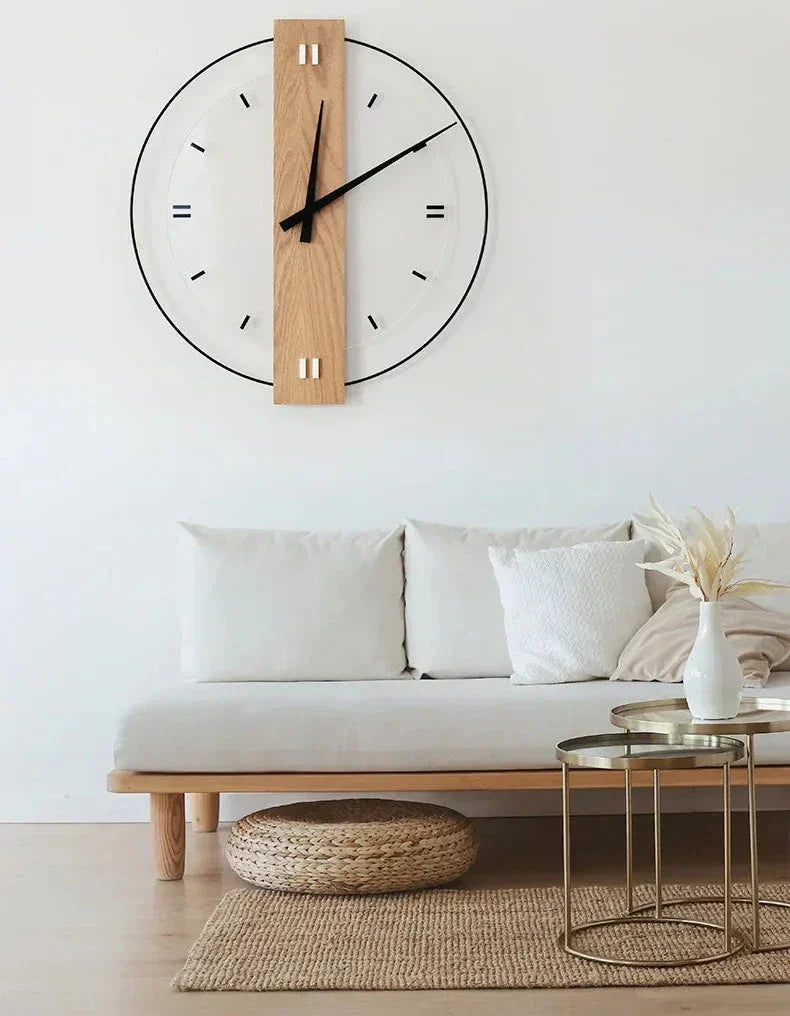 Silent Oak Wall Clock - Minimalist Silent Design