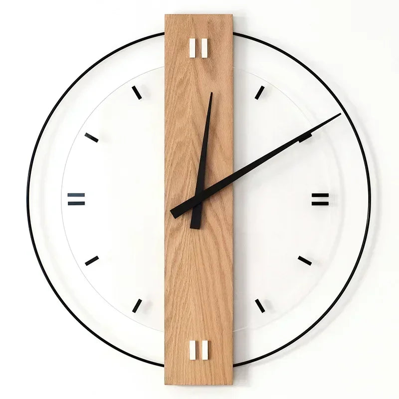 Silent Oak Wall Clock - Minimalist Silent Design