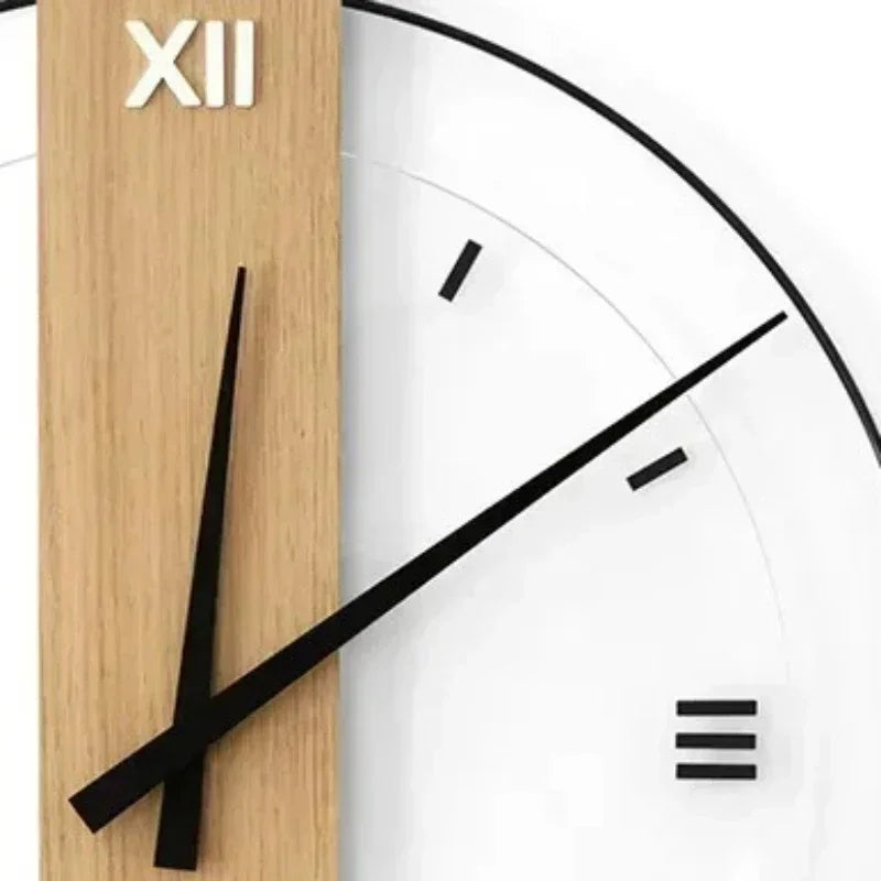 Silent Oak Wall Clock - Minimalist Silent Design