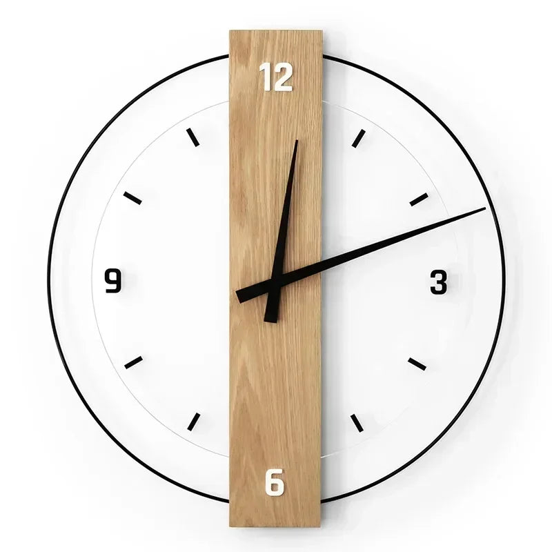 Silent Oak Wall Clock - Minimalist Silent Design