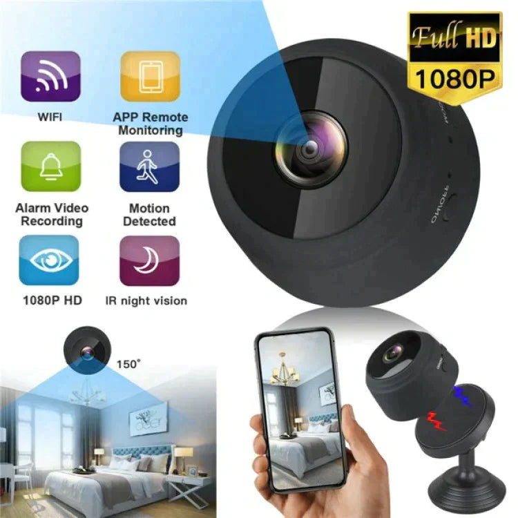Wireless Mini Surveillance Camera with Night Vision and Two-Way Audio