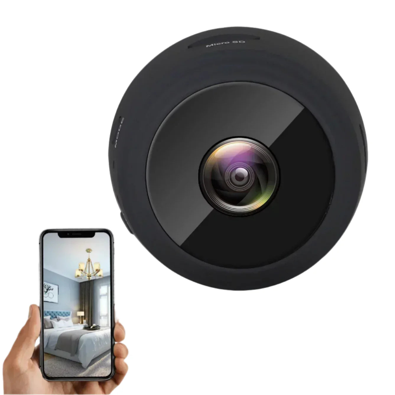 Wireless Mini Surveillance Camera with Night Vision and Two-Way Audio