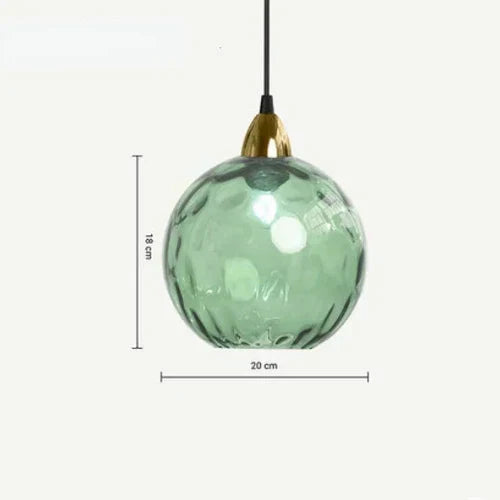 Glass Globe Pendant Light Fixture