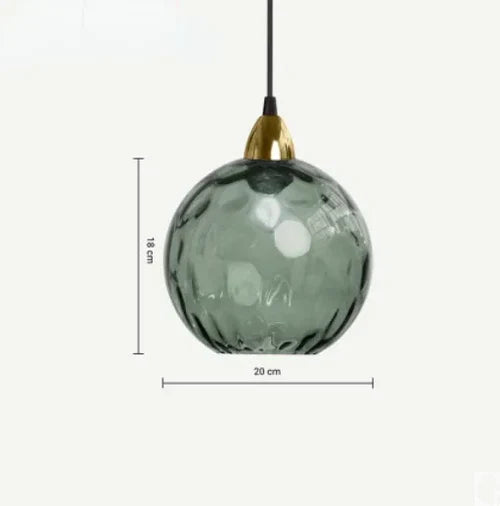 Glass Globe Pendant Light Fixture
