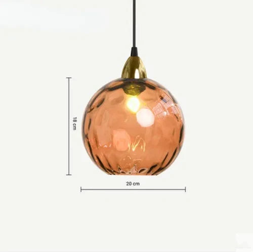 Glass Globe Pendant Light Fixture