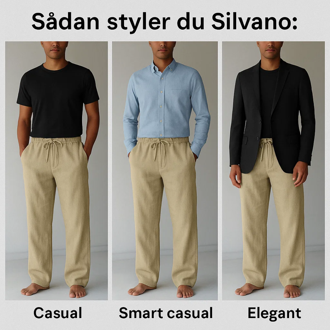 Men's Airy Linen Trousers - Relaxed Fit Summer Pants