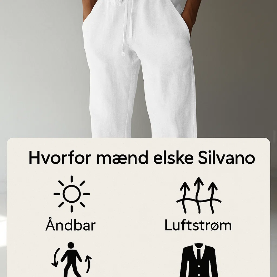 Men's Airy Linen Trousers - Relaxed Fit Summer Pants