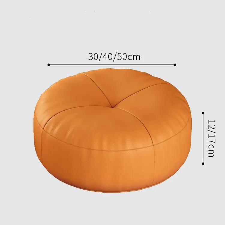 Japanese Nappa Leather Round Seat Cushion
