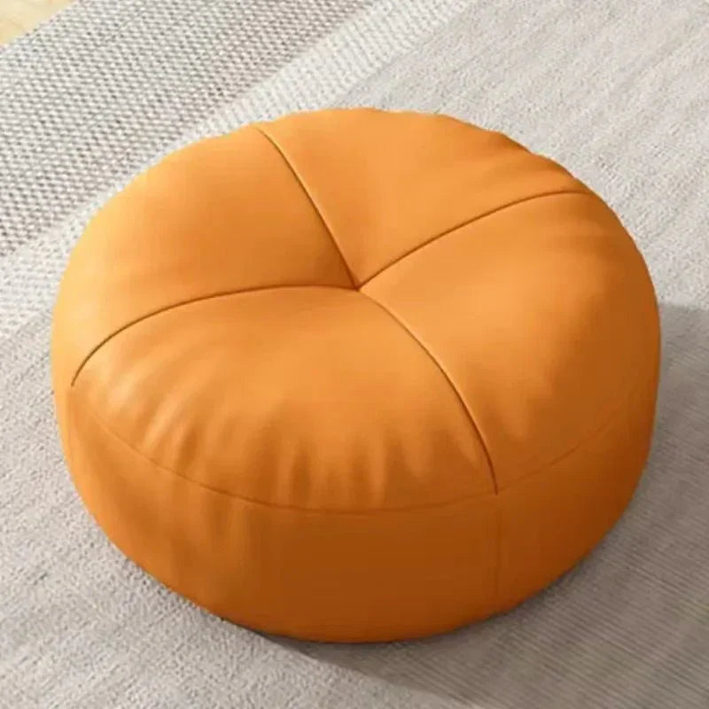 Japanese Nappa Leather Round Seat Cushion