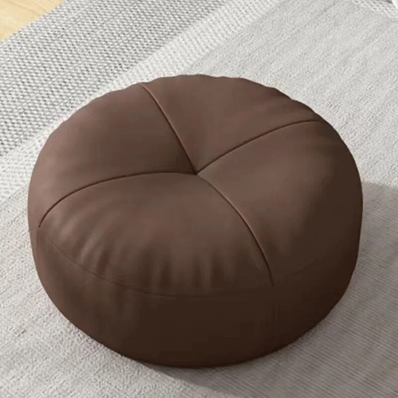 Japanese Nappa Leather Round Seat Cushion