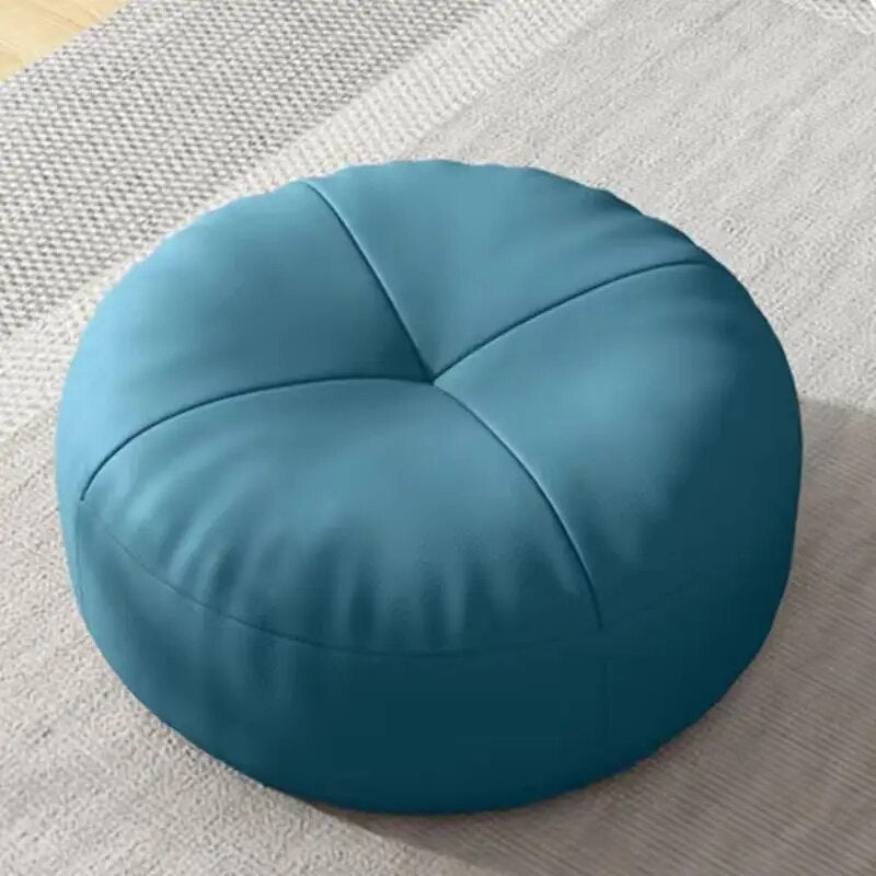 Japanese Nappa Leather Round Seat Cushion
