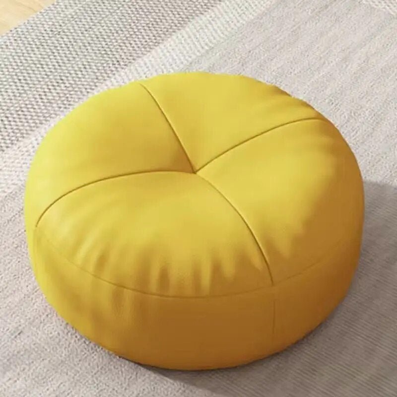 Japanese Nappa Leather Round Seat Cushion