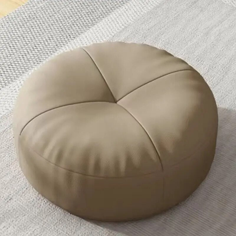 Japanese Nappa Leather Round Seat Cushion