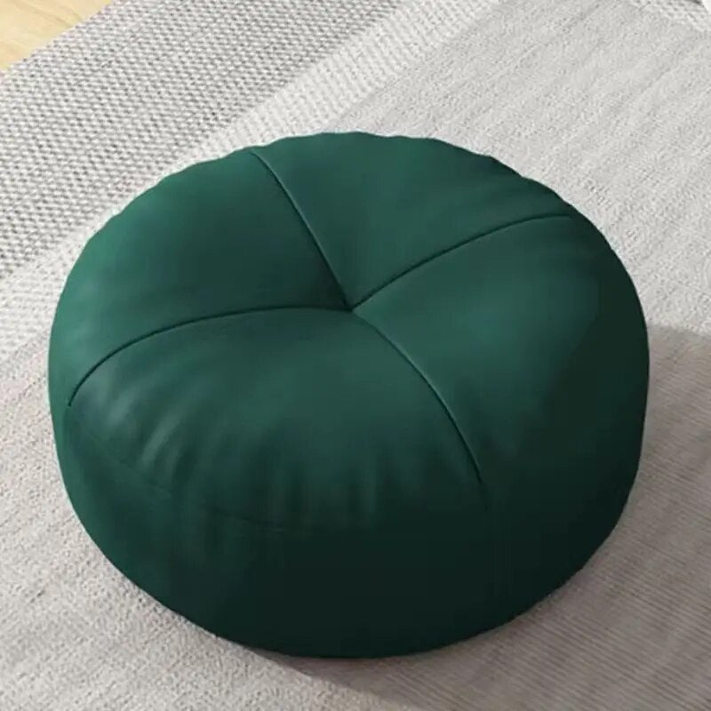 Japanese Nappa Leather Round Seat Cushion