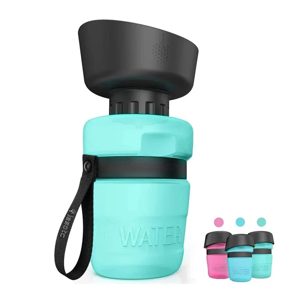 Collapsible Leak-Proof Dog Water Bottle with Foldable Bowl