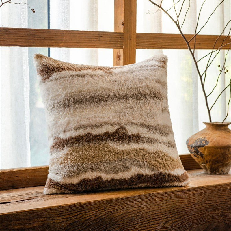 Nordic Minimalist Square Pillow Cover 17.7 Inch Washable Geometric Design