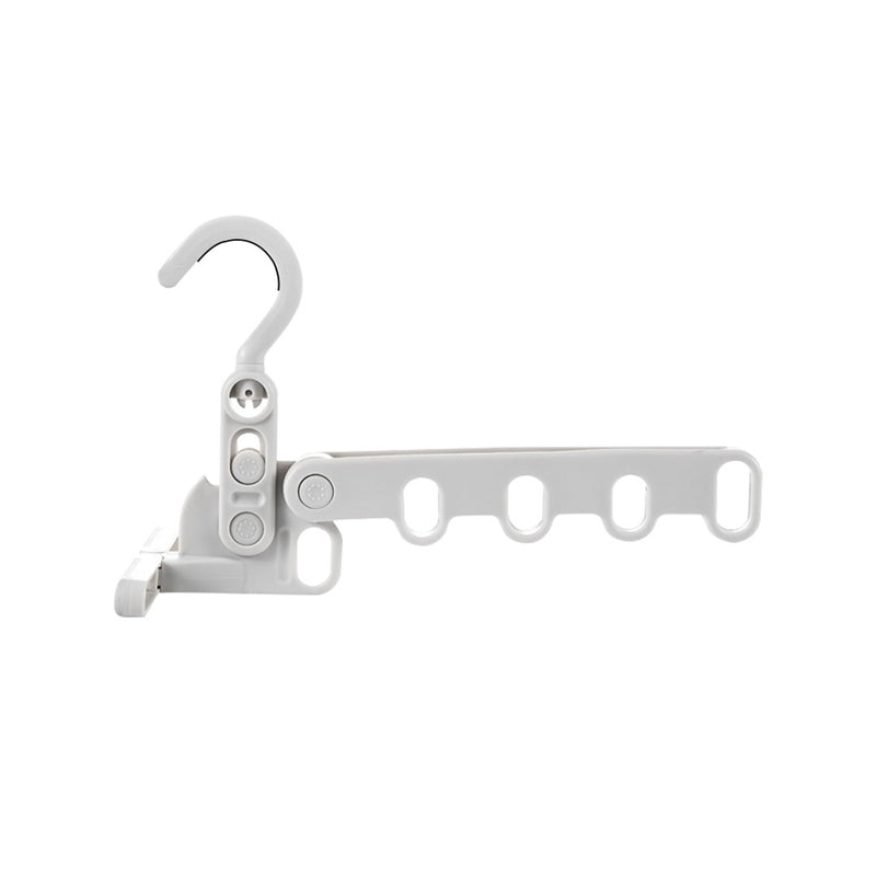 Portable Folding Clothes Hanger with Adjustable Hooks