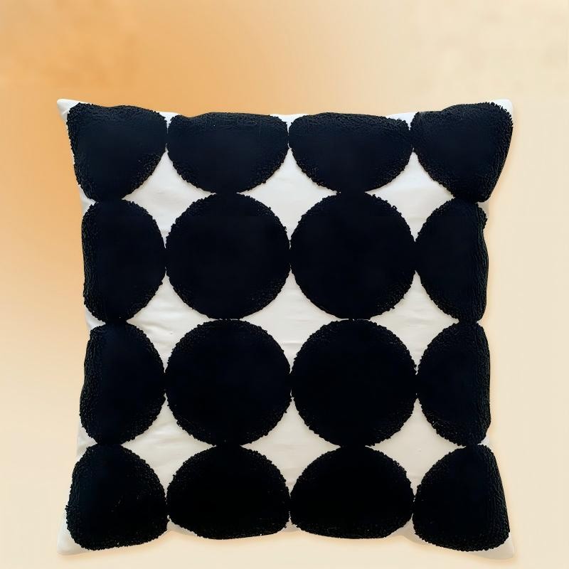 Nordic Minimalist Square Pillow Cover 17.7 Inch Washable Geometric Design