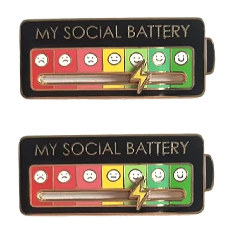Interactive Mood Pins in Black and White Enamel