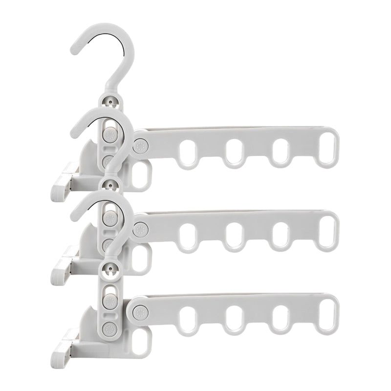 Portable Folding Clothes Hanger with Adjustable Hooks