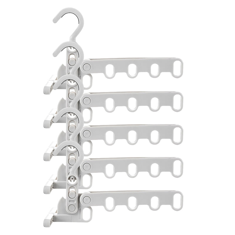 Portable Folding Clothes Hanger with Adjustable Hooks