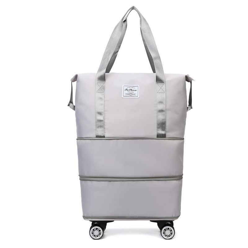 Expandable Travel Bag with Universal Wheels - Durable Waterproof Fabric