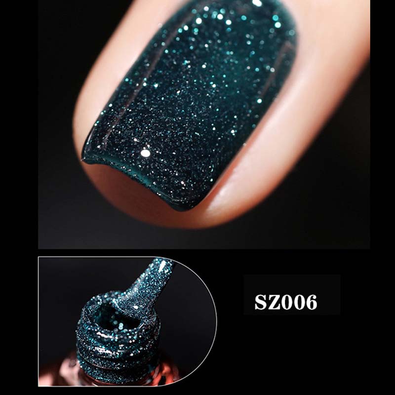 Glitter Diamond Gel Nail Polish 8ml - Long-Lasting Shine
