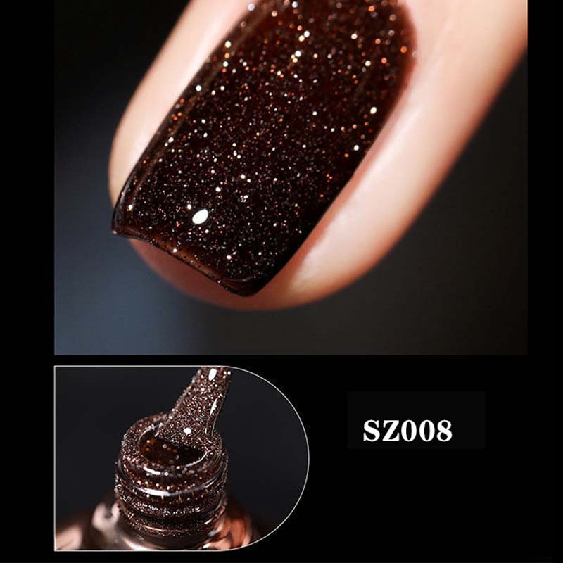 Glitter Diamond Gel Nail Polish 8ml - Long-Lasting Shine