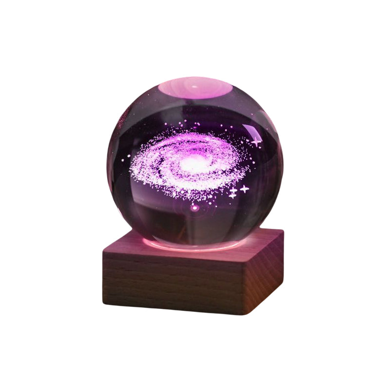 3D Galaxy Crystal Ball Night Light