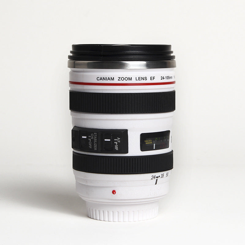 Camera Lens Coffee Mug Insulated Travel Cup for Photographers