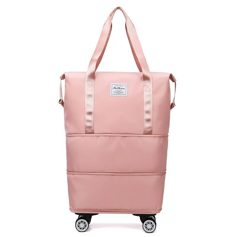 Expandable Travel Bag with Universal Wheels - Durable Waterproof Fabric