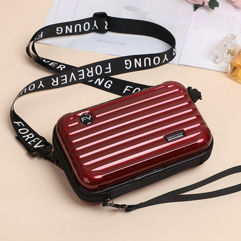 Mini Suitcase Handbag for Women - Waterproof Clutch with Adjustable Strap