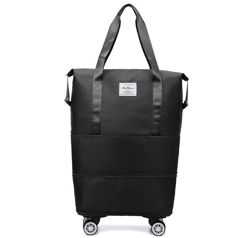 Expandable Travel Bag with Universal Wheels - Durable Waterproof Fabric
