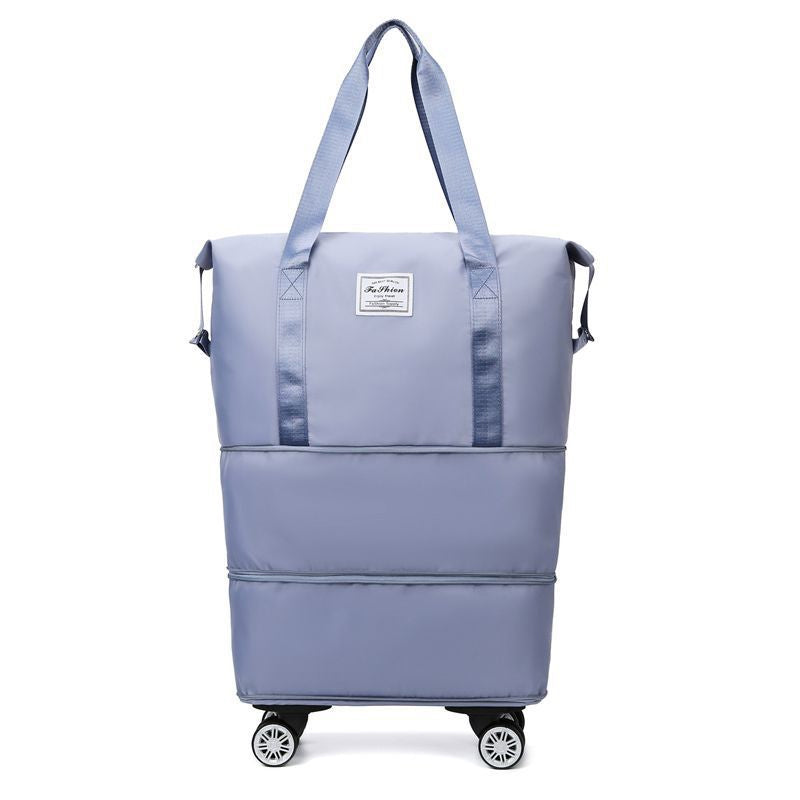 Expandable Travel Bag with Universal Wheels - Durable Waterproof Fabric