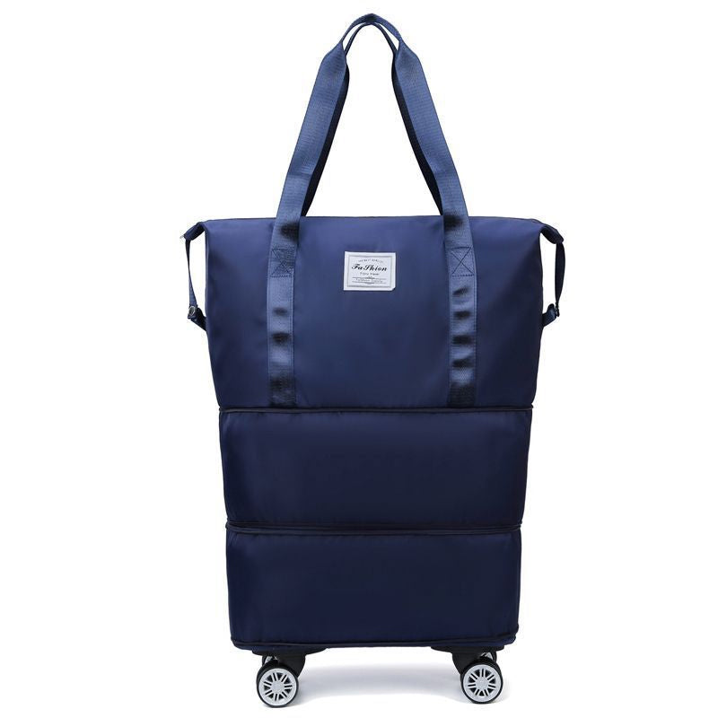 Expandable Travel Bag with Universal Wheels - Durable Waterproof Fabric