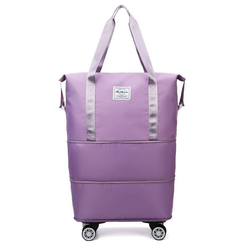 Expandable Travel Bag with Universal Wheels - Durable Waterproof Fabric