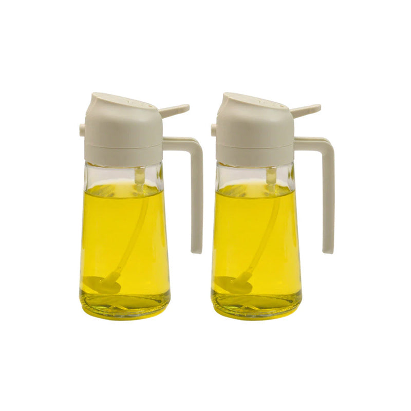 2-in-1 Glass Oil Sprayer and Dispenser with Precise Control