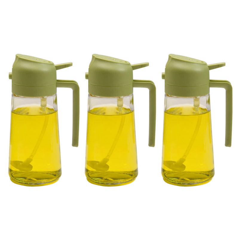 2-in-1 Glass Oil Sprayer and Dispenser with Precise Control