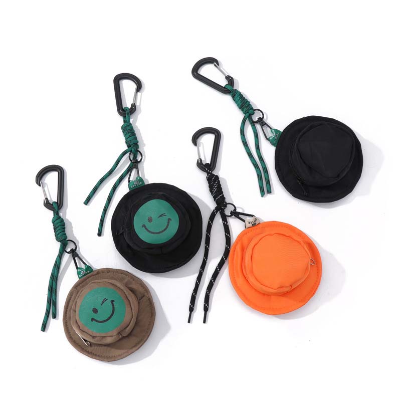 Mini Smiley Headphone Case with Keychain