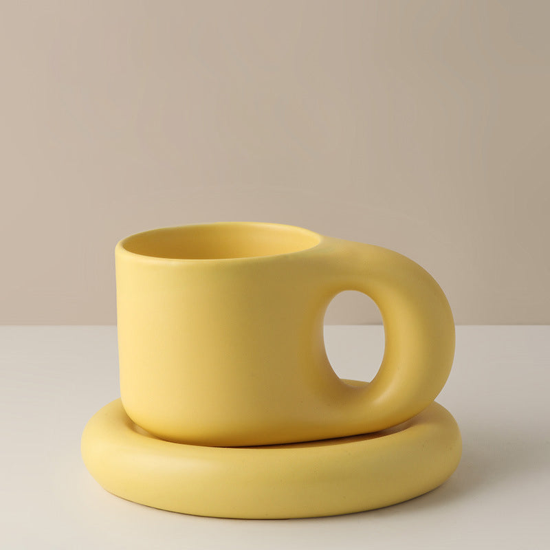 Nordic Minimalist Ceramic Mug 10 oz with Glossy Finish