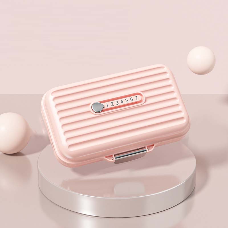 Compact Portable Pillbox with Seven Compartments and Triple-Seal Protection