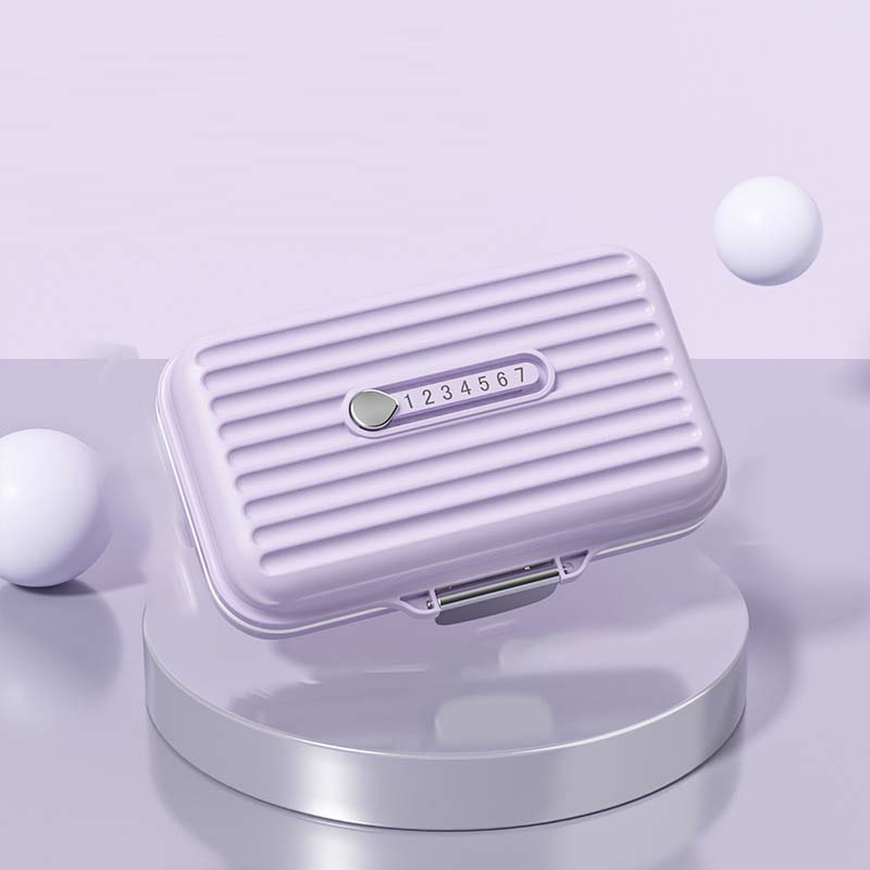 Compact Portable Pillbox with Seven Compartments and Triple-Seal Protection