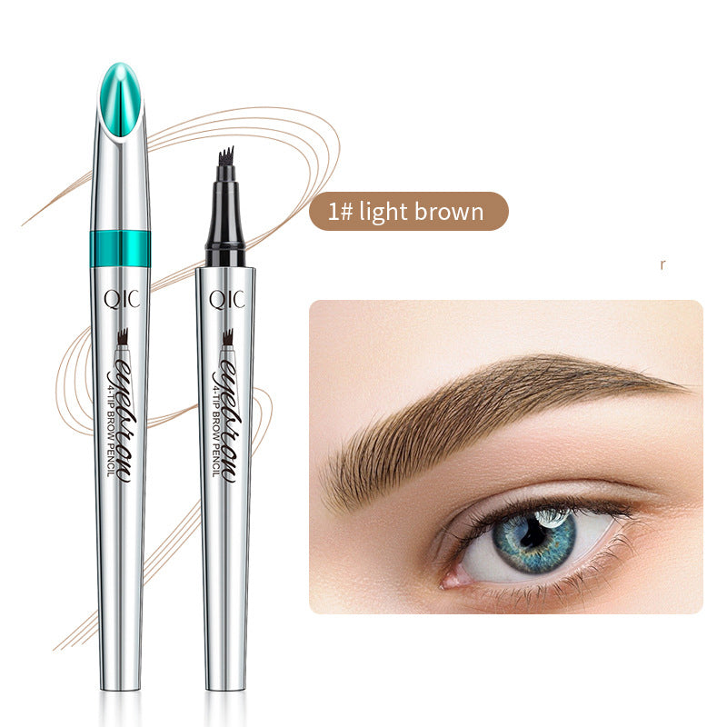 3D Waterproof Microblading Eyebrow Pencil with 4-Tip Design