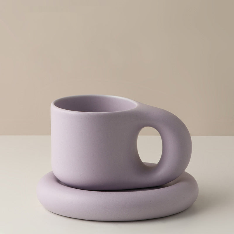 Nordic Minimalist Ceramic Mug 10 oz with Glossy Finish