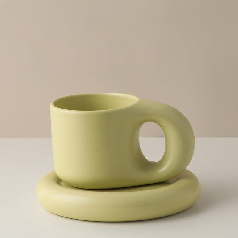 Nordic Minimalist Ceramic Mug 10 oz with Glossy Finish