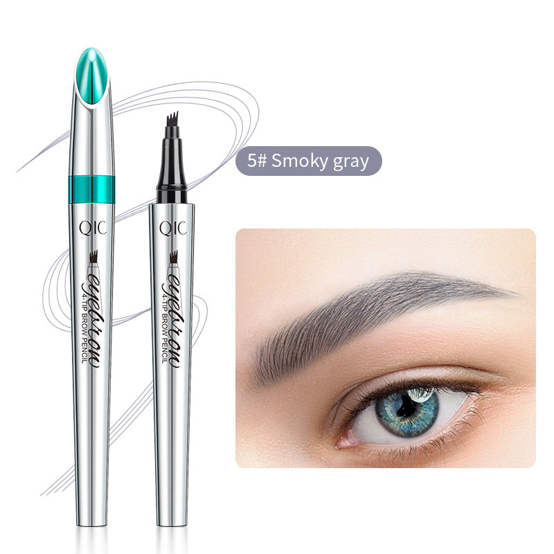 3D Waterproof Microblading Eyebrow Pencil with 4-Tip Design