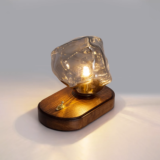 Cordless Wood Table Lamp with Motion Sensor