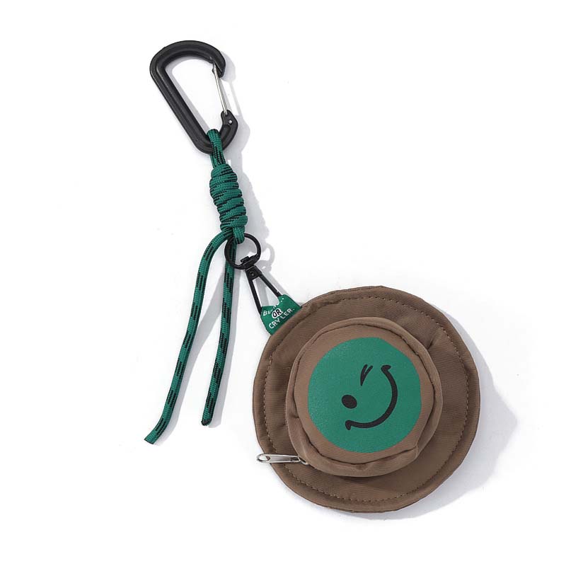 Mini Smiley Headphone Case with Keychain