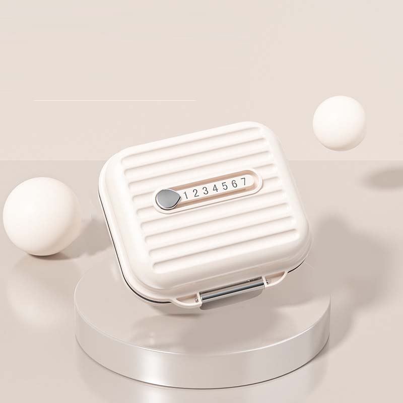 Compact Portable Pillbox with Seven Compartments and Triple-Seal Protection