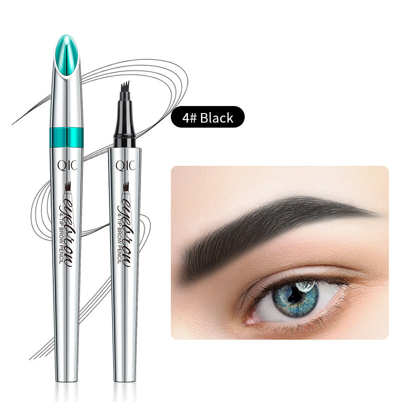 3D Waterproof Microblading Eyebrow Pencil with 4-Tip Design